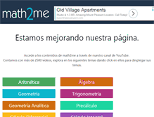 Tablet Screenshot of math2me.com